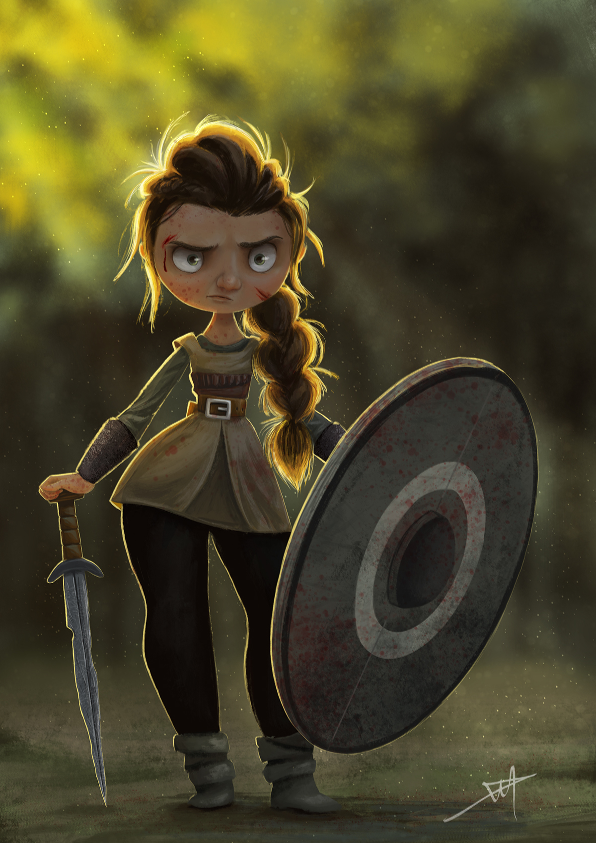 viking shield maiden shieldmaiden art lighting