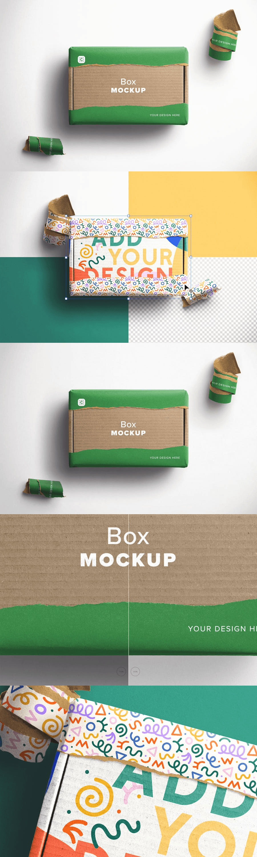 gift box box box design product package psd download template Mockup new