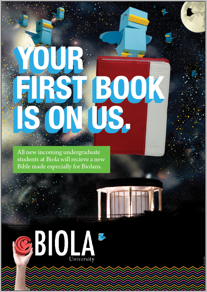 your first book is on us Biola University John Choura