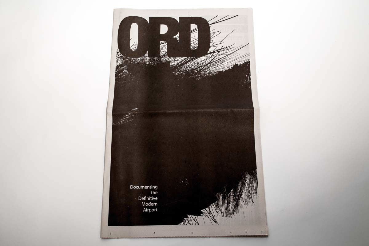 ord  OHare airport Chicago Architecture foundation newsprint chicago Hedrich-Blessing EAMES Whitespace identity newspaper black and white graphic Line Work black airport