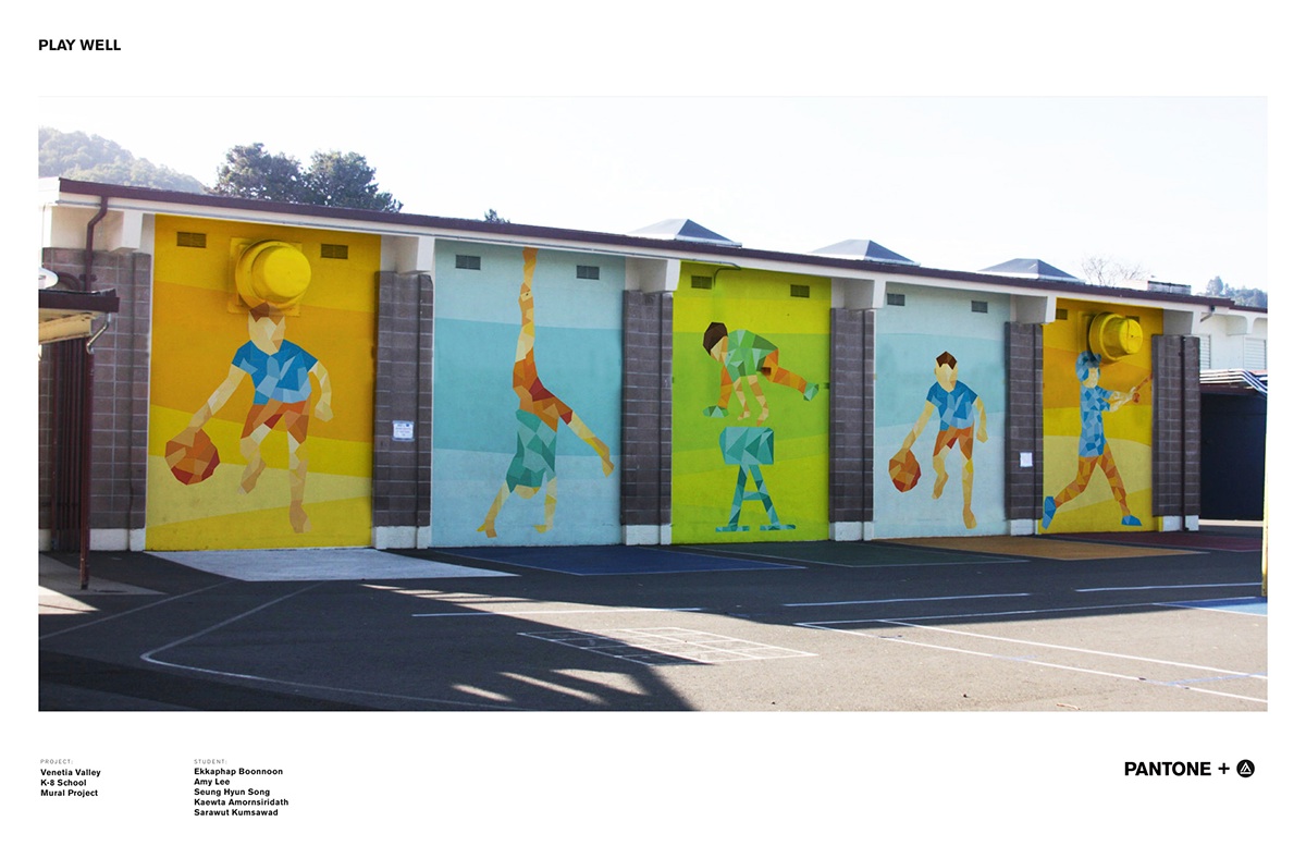 Mural Design Color Design anti-bullying wall design pantone School Mural