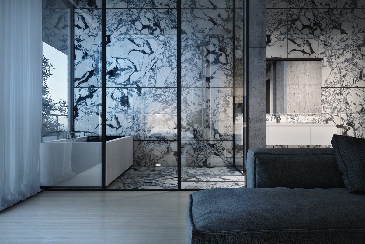 design art Interior igorsirotov minimal lake Marble concrete contemporary cold wood bonaldo glass