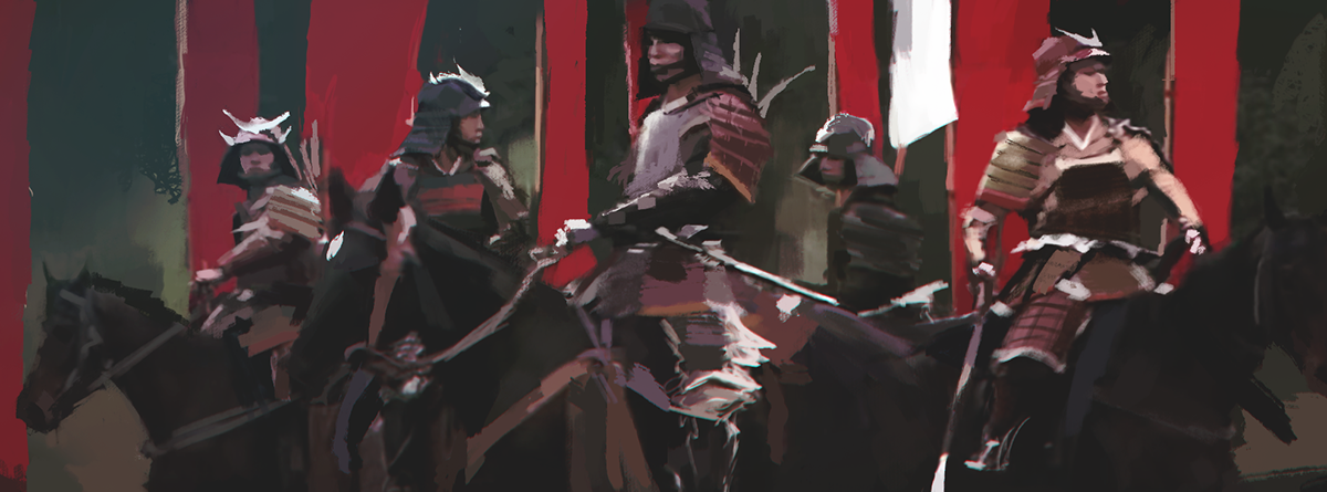 concept art samurai digital painting art