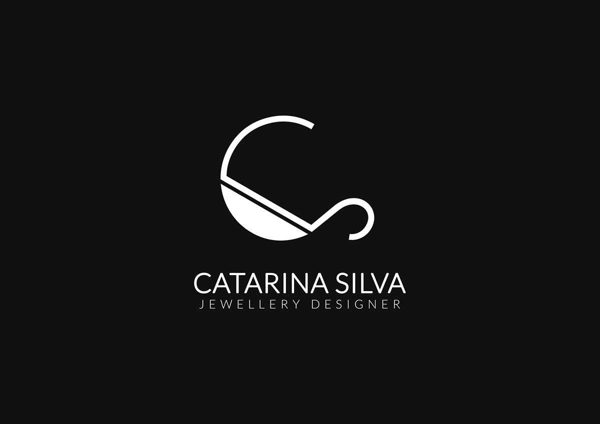 logo brand rebranding stationary card Jewellery Designer catarina silva Daniela Alves black and white flower pattern