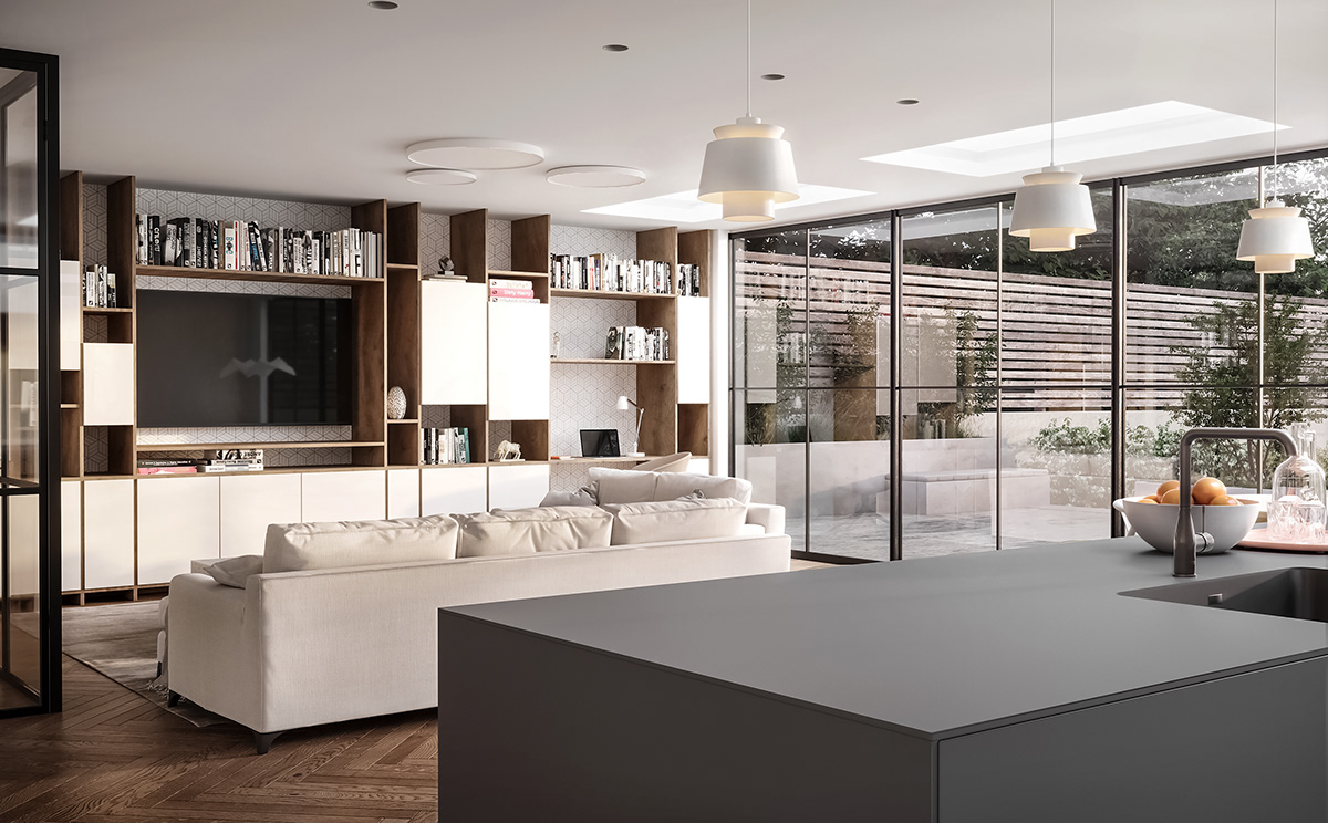 3D design exterior furniture Interior Render solaris17 visualization wood