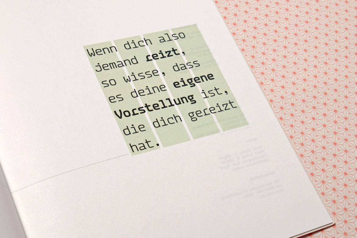 gedankenstrick OCD Obsessive compulsive Disorder compulsion rituals habits TICS editorial Lasercut neon pantone 805 FH Aachen book design zwang