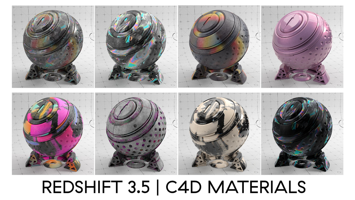 Jacober Design Free Redhsift Cinema 4D Materials for c4d s26 and Redshift 3.5