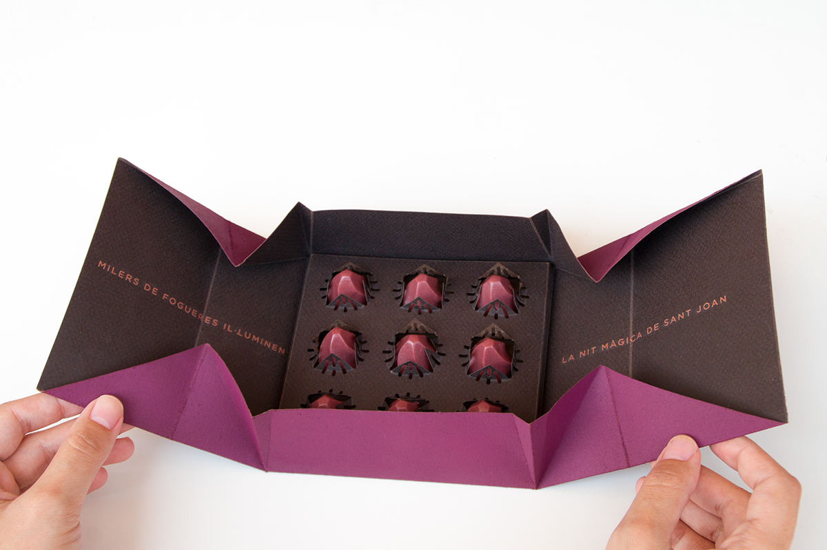 chocolate premium desig Sant Joan elisava laser cut gourmet fireworks barcelona pattern