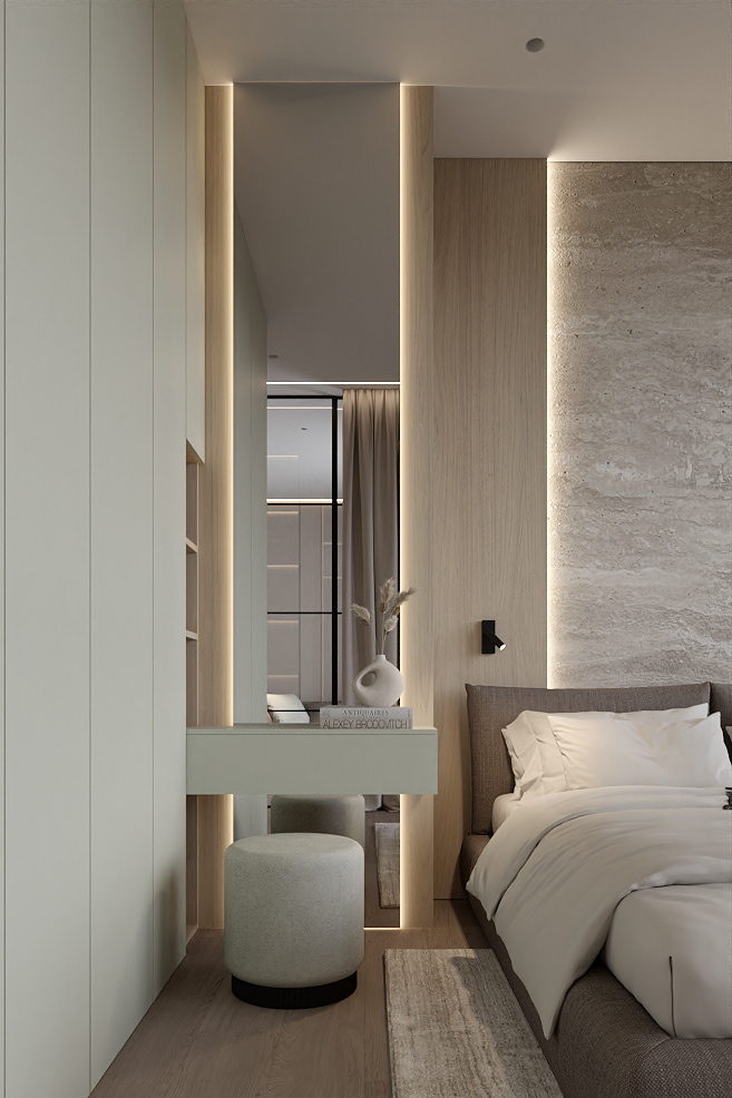 bedroom bedroom design interior design  olive wood Small Bedroom Design