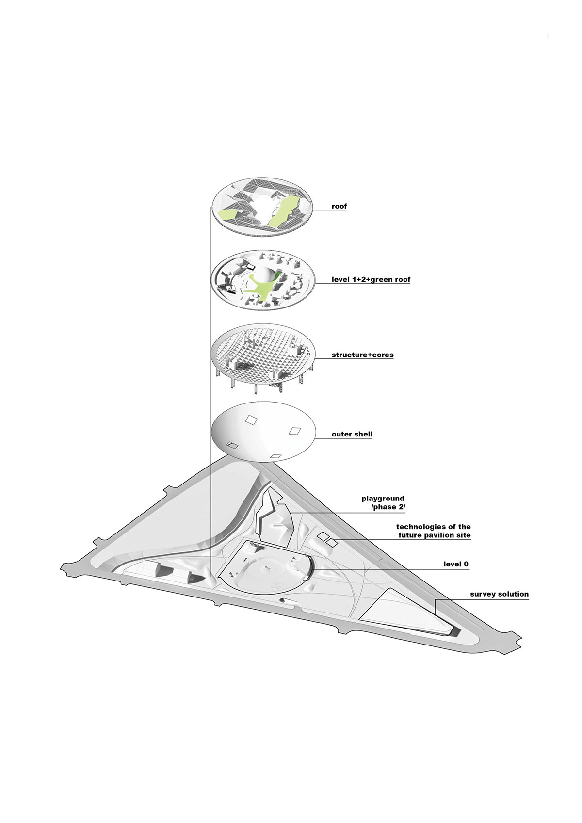 architecture science science center ljubljana Competition TIMBER calotte second ground terraforming