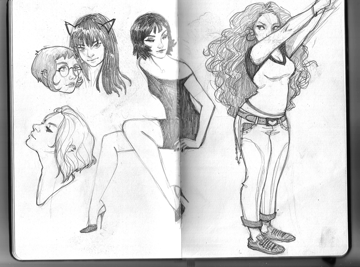 women ¨Pencil sketch croquis