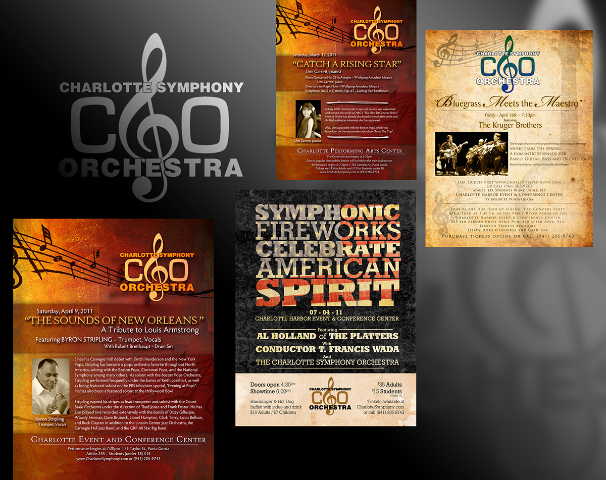 Layout ad campaign editorial identity brand Promotion event promotion symphony film fest concert