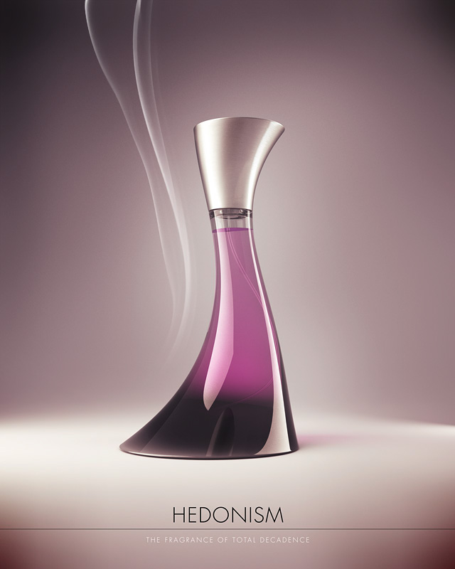 Adobe Portfolio design Flacon perfume smoke Hedonism