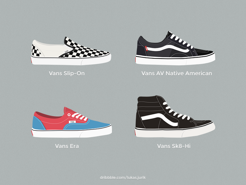 Vans shoes vector photoshop