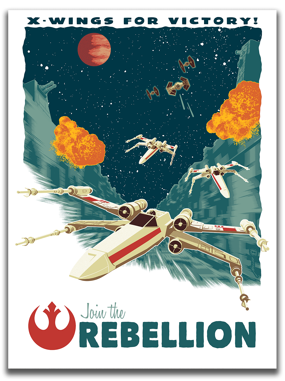 Star Wars art poster print "Rebels for Victory" by Brian Miller 