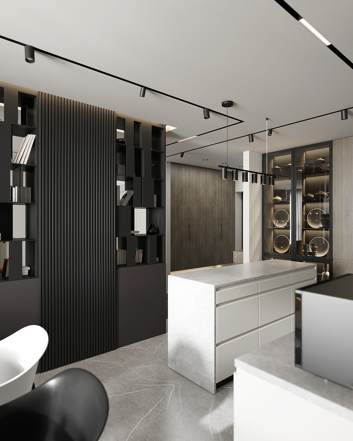3D 3ds max architecture indoor interior design  modern Photography  Render visualization