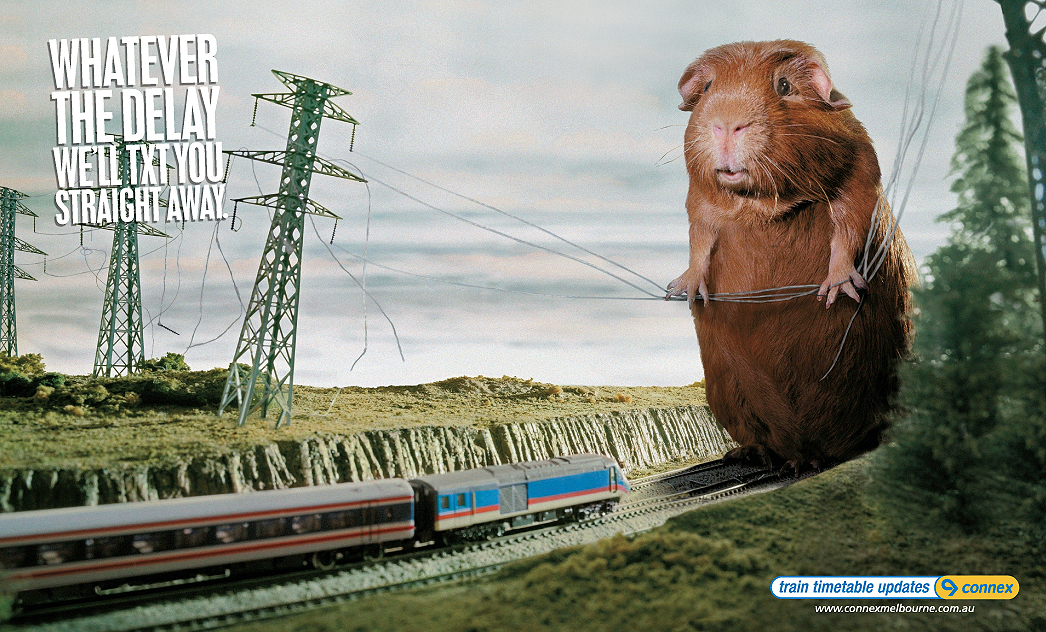 Connex beaver chicken hamster SMS trains Outdoor photo cannes lion award