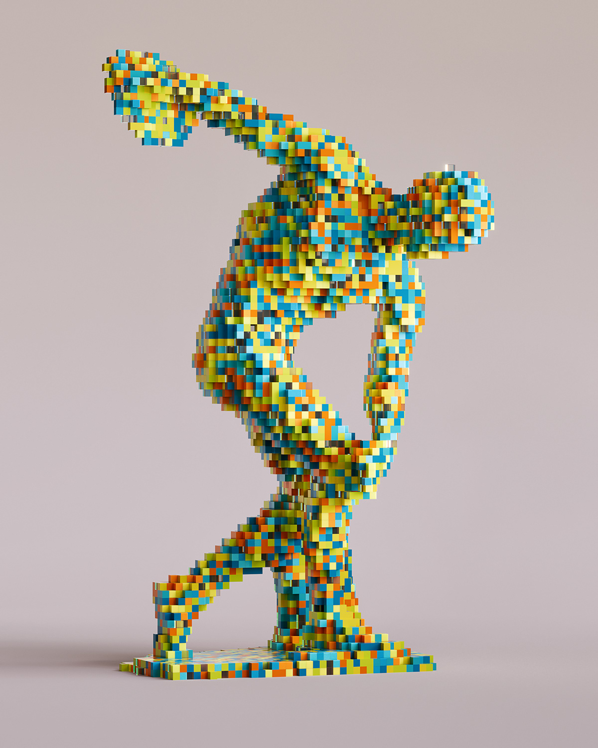 arnold cinema 4d david Digital Art  houdini maxon sculpture statue voxel voxelart