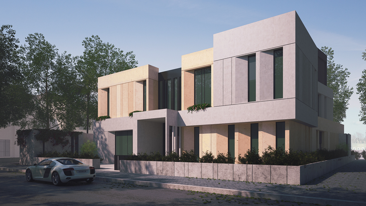 architecture exterior Villa modern visualisation 3D Render