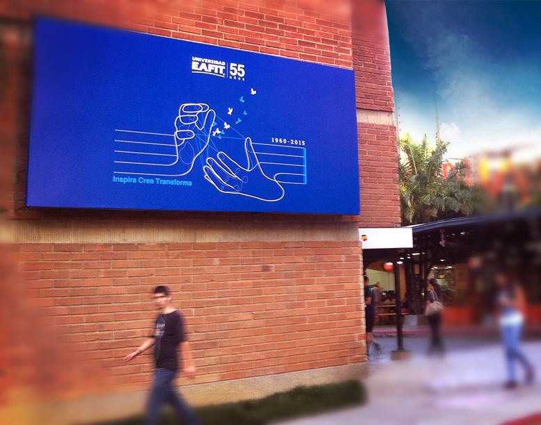 EAFIT universidad celebracion inspira crea transforma Evento afiche pendon concierto ecard musica educación diseño colombia