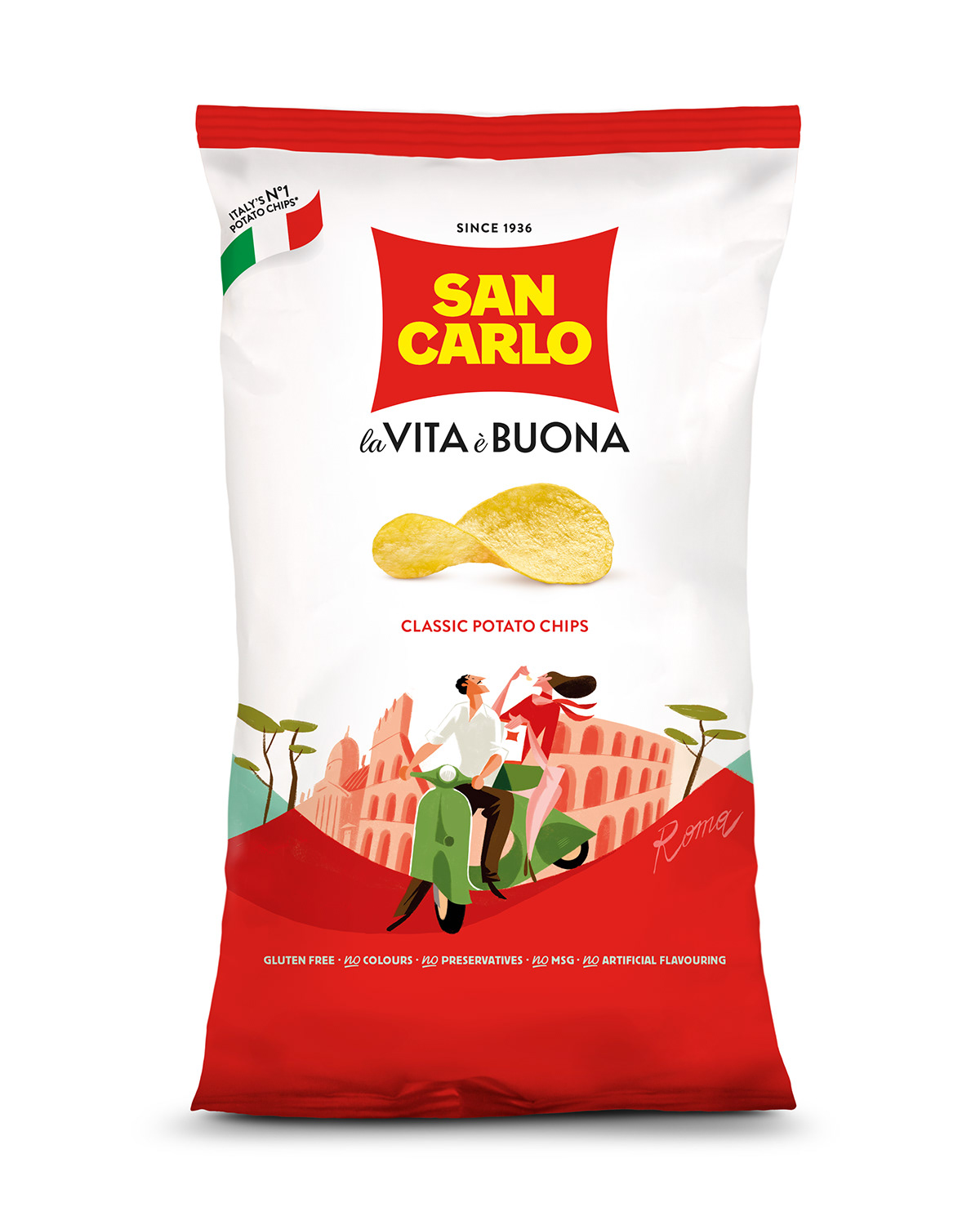 aperitivo chips foodie Italy MADEINITALY Packaging sancarlo snack