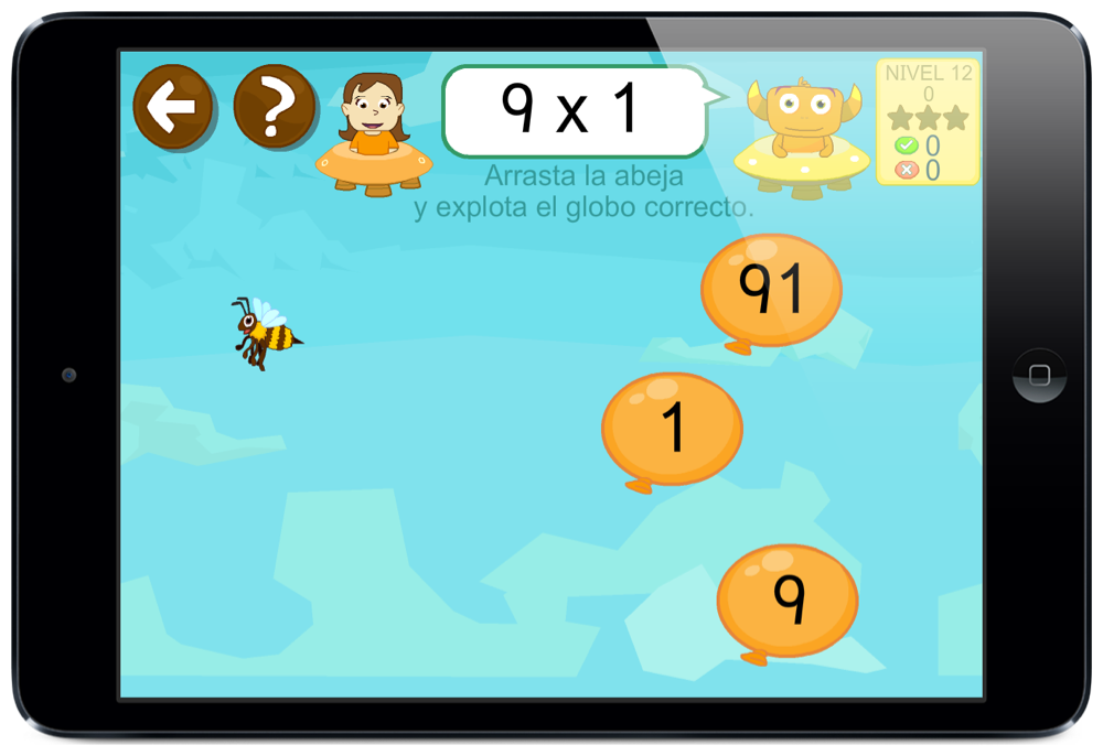 UI app design mathematics kids elementary