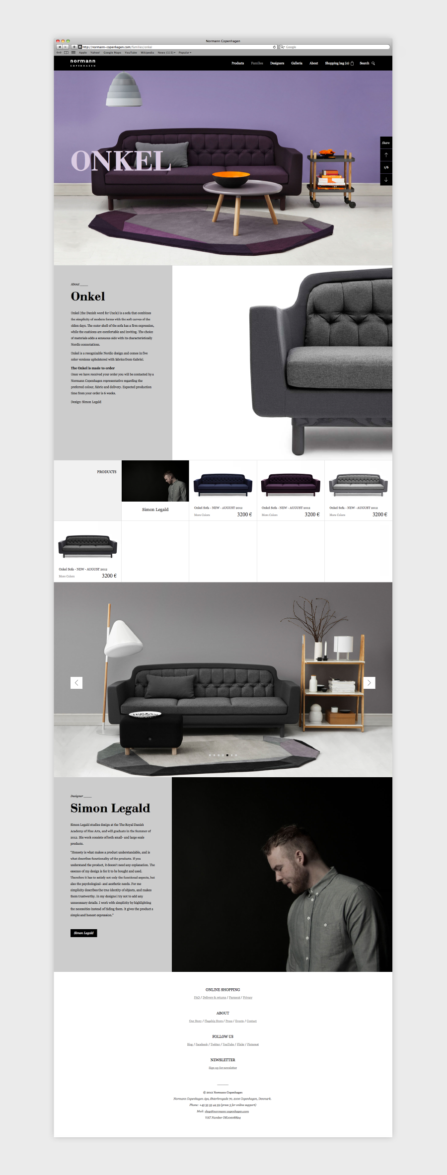 normann copenhagen normann copenhagen Webdesign e-commerce furniture