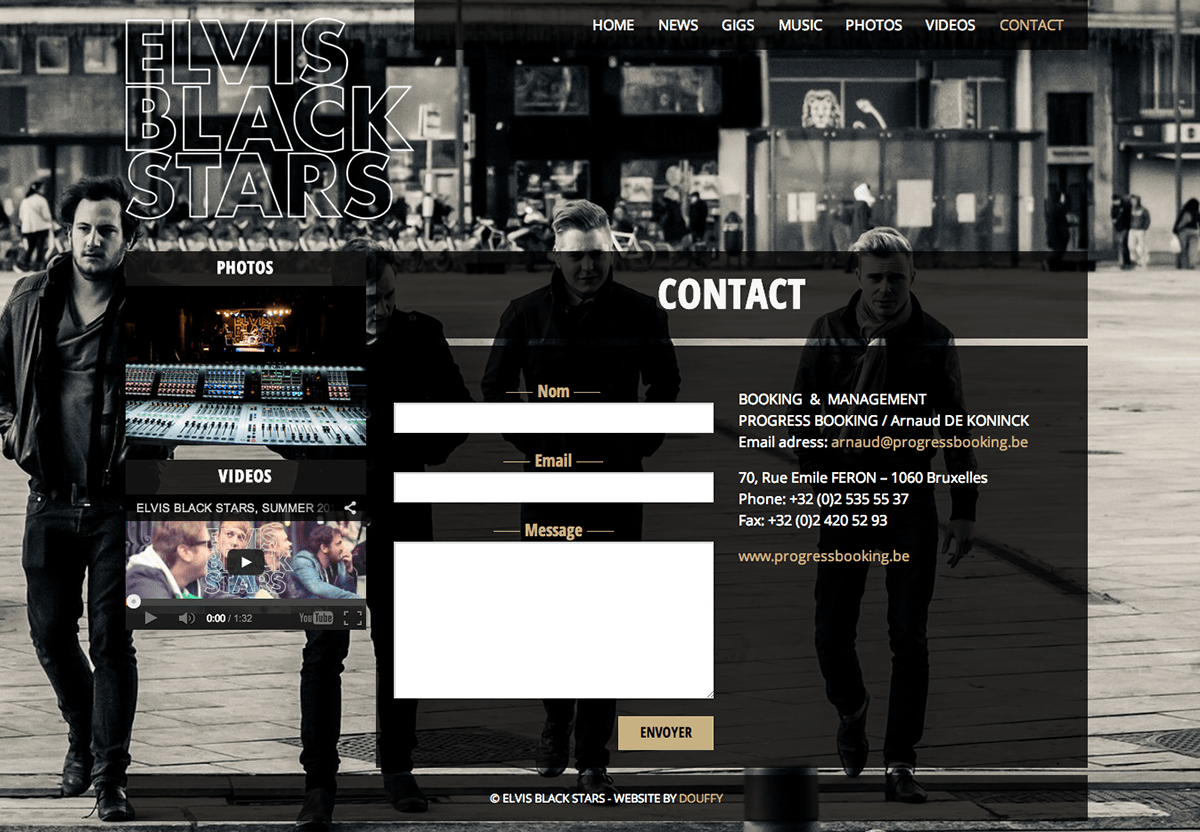 elvis band Website