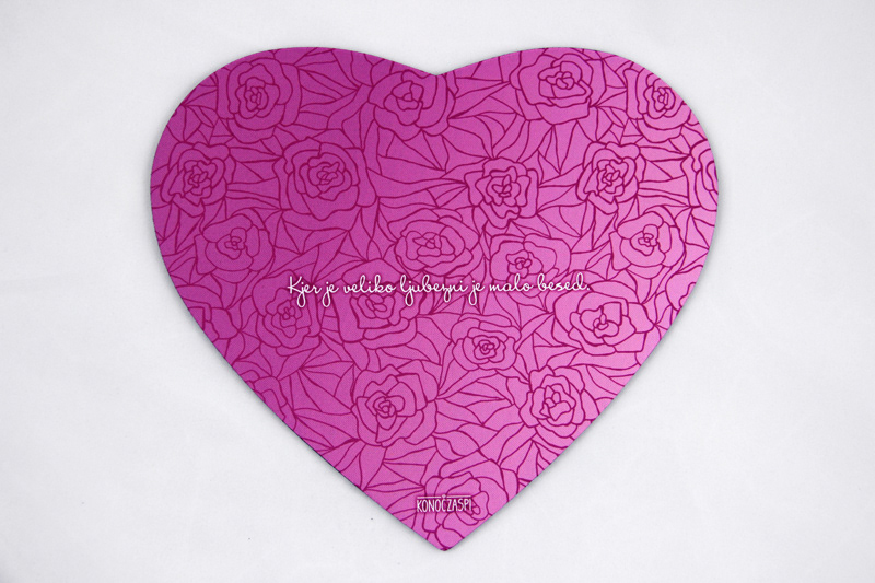 konoczaspi mouse pad Love valentine Valentine's Day slovenian heart heart mouse pad pattern Roses pink Shades