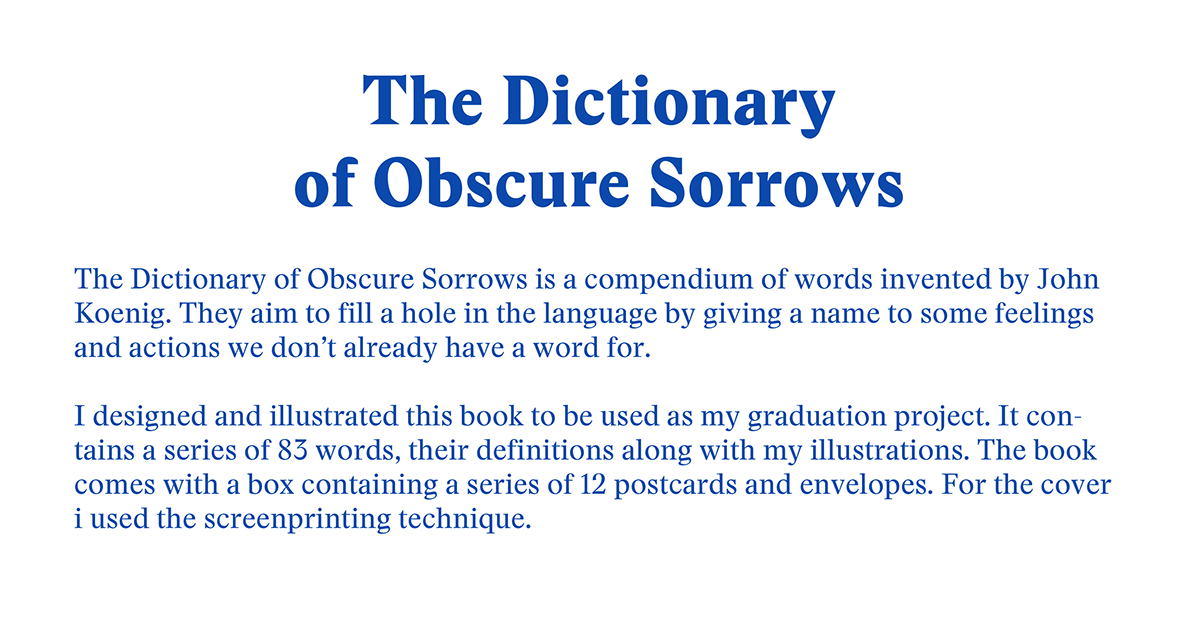 dictionary illustrated compendium obscure sorrows emotion John Koenig