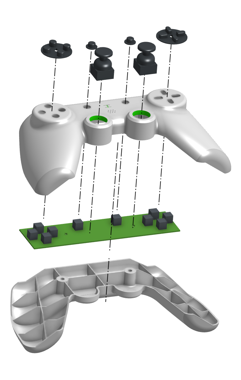 3d modeling product design  3D concept cad ComputerAidedDesign Gamecontroller onshape