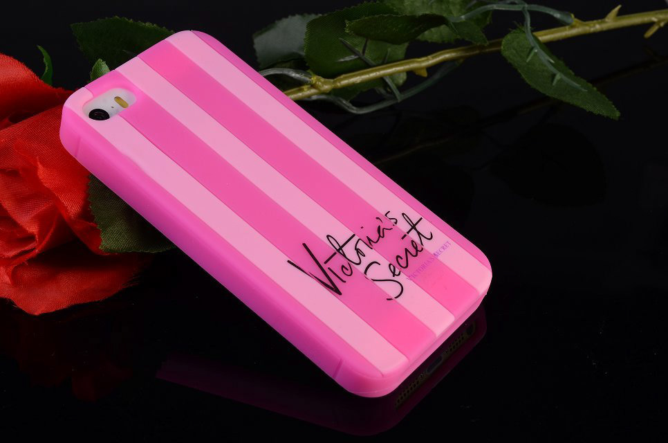 Coque iphone 6 5 4 striure Victoria's Secret Pink -deux couleurs
