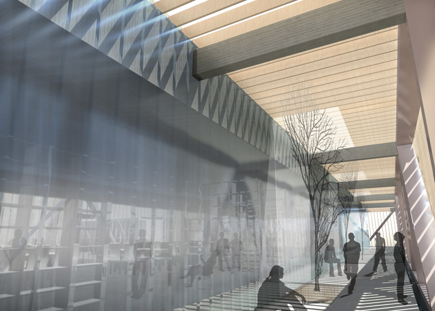 Competition cultural center Project rendering 3D square public space auditorium Urban