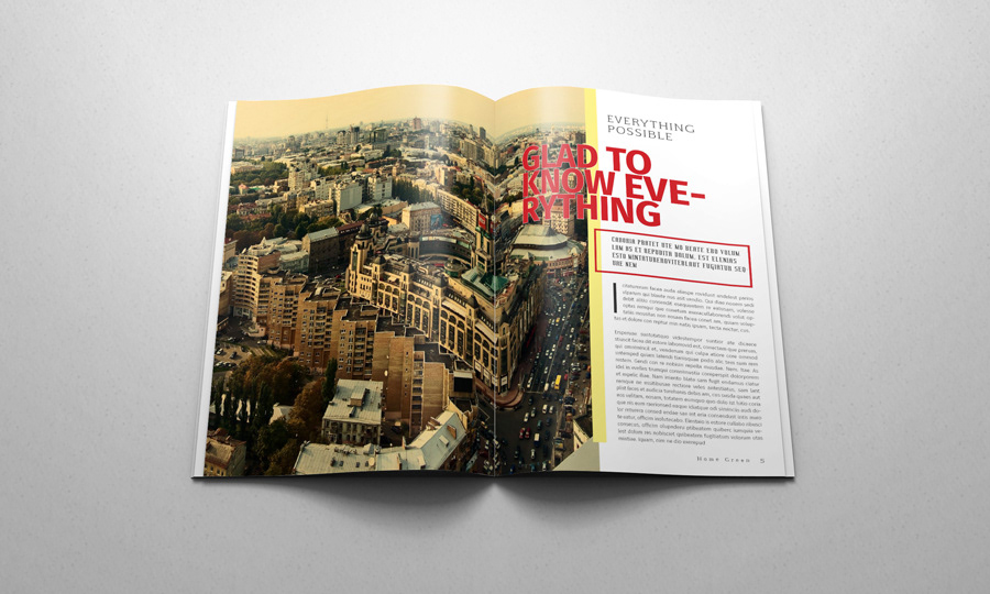 magazine template print design presentation brochure clean various Unique shop Display preview