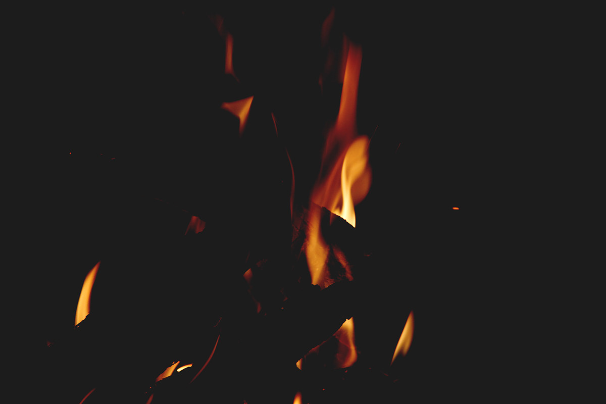 Flames fire