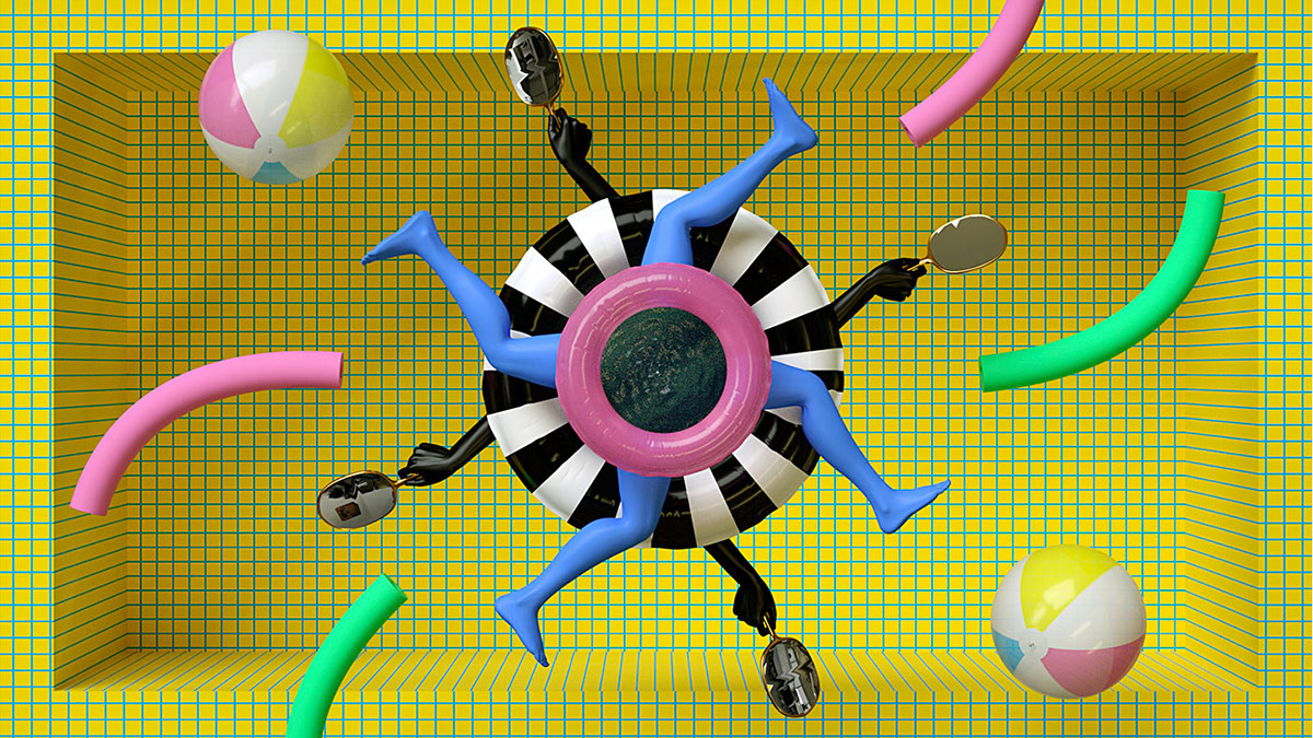 pop surrealism kaledoscope motion Magic   colors tv Brasil Memphis Retro