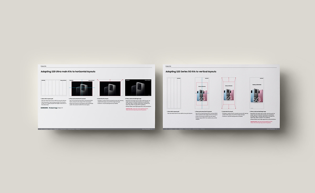 brand branding  campaign guide editorial design  galaxy guideline Samsung visual guide