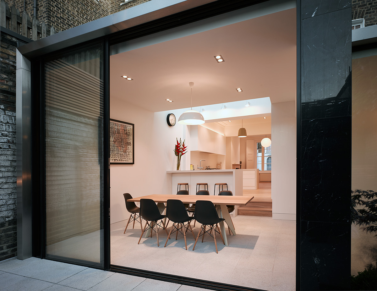 home house contemporary period lifestyle glass kitchen living Marble bathroom bedroom London Islington