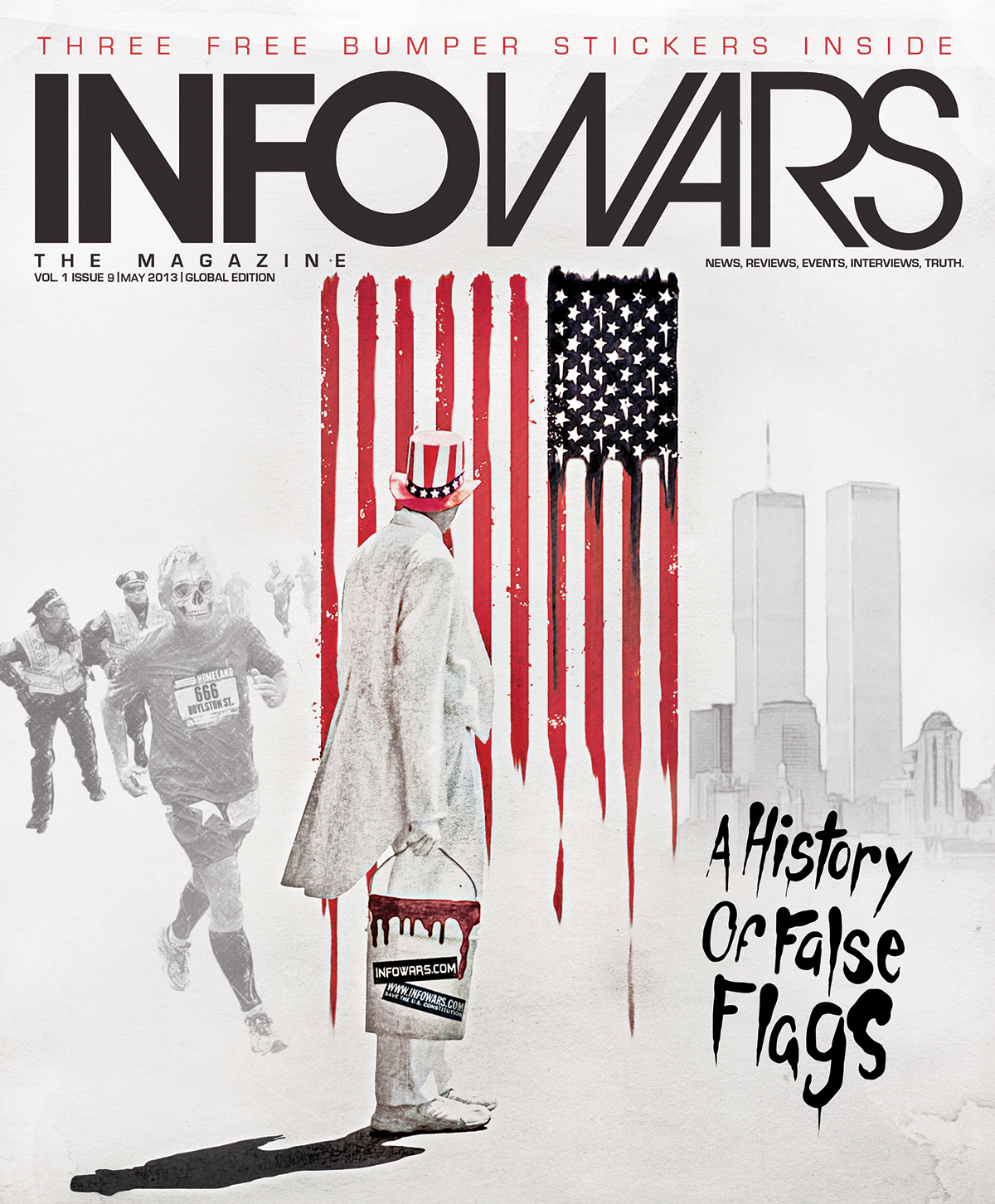 infowars info wars magazine alex jones second amendment politics american flag graphics design aesthetics editorial magazine cover photoshop Illustrator publication