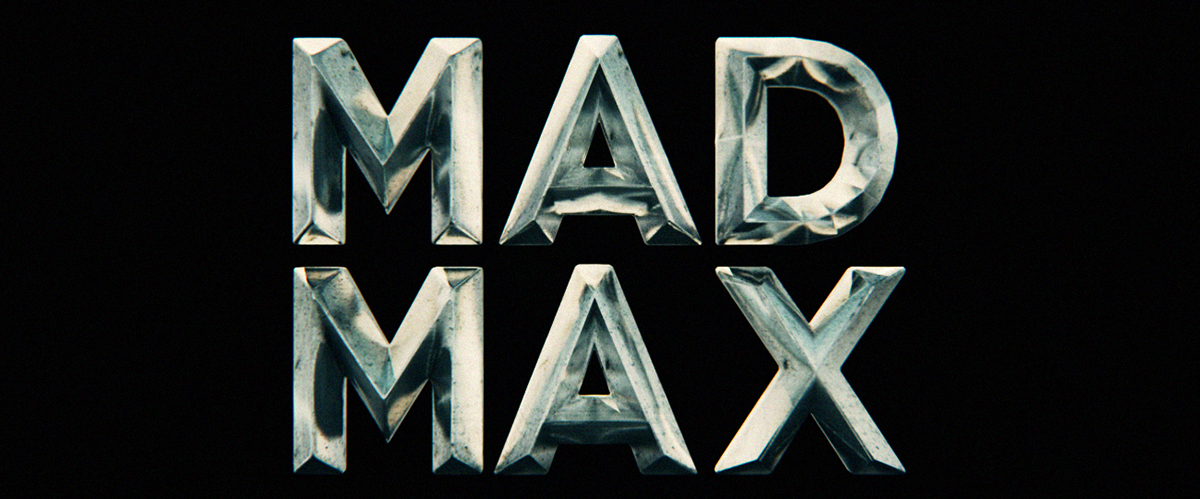 WB MAX Mad Max Fury Road logo 3D c4d Style Frames text Treatment metal Retro movie steel chisel