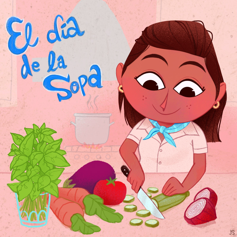 Character design  children's book CLIP STUDIO PAINT cooking digital illustration Food  healthy ILLUSTRATION  Soup vegetables