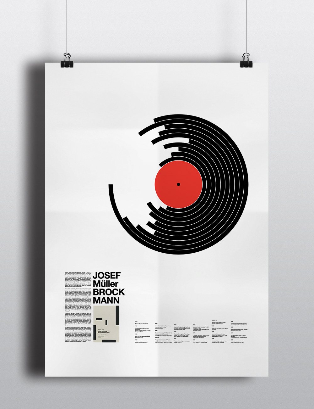 josef muller brockmann poster designer school class tribute minimalist grid system