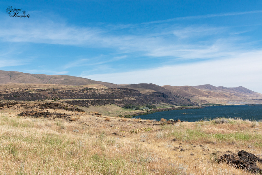 View of the Columbia River Gorge & surrounding landscape.