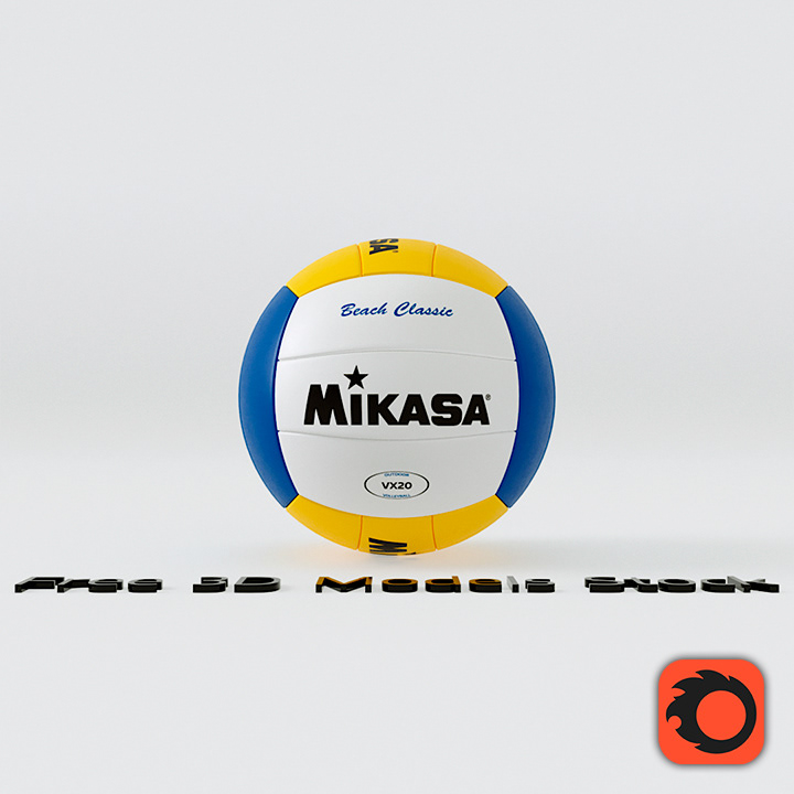 3D model volleyball sports modelo 3d mikasa free corona renderer Render 3d max download