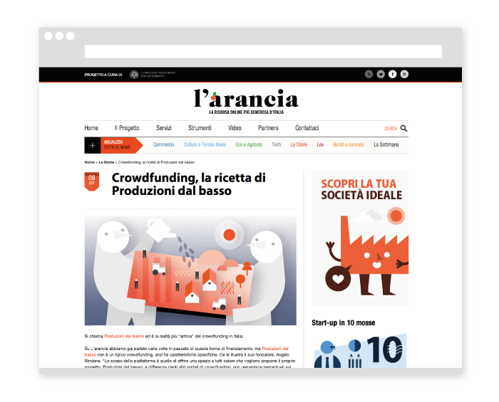 l'arancia arancia orange Startup social innovation crockhaus Italy imprese Aziende factory