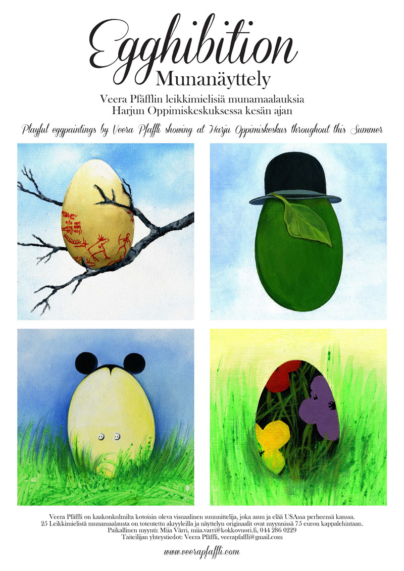 egg paintings Art Exhibition 2016 Calendar humoristic illustration