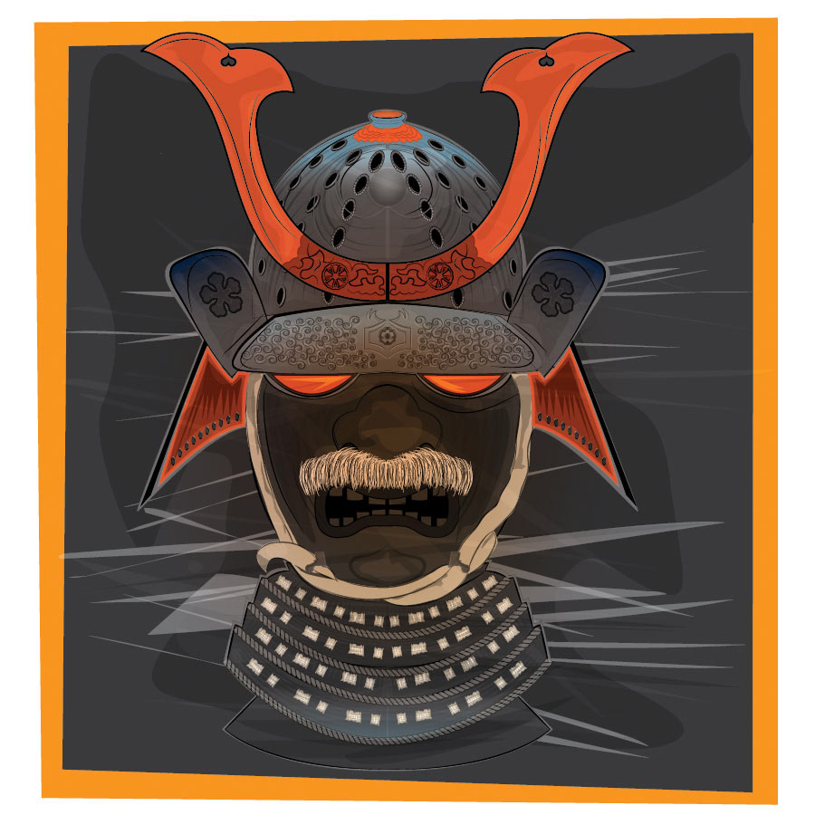 vector Illustrator design graphics art graphicdesign vectorart kematica kenmata samurai Armor  mask  helmet
