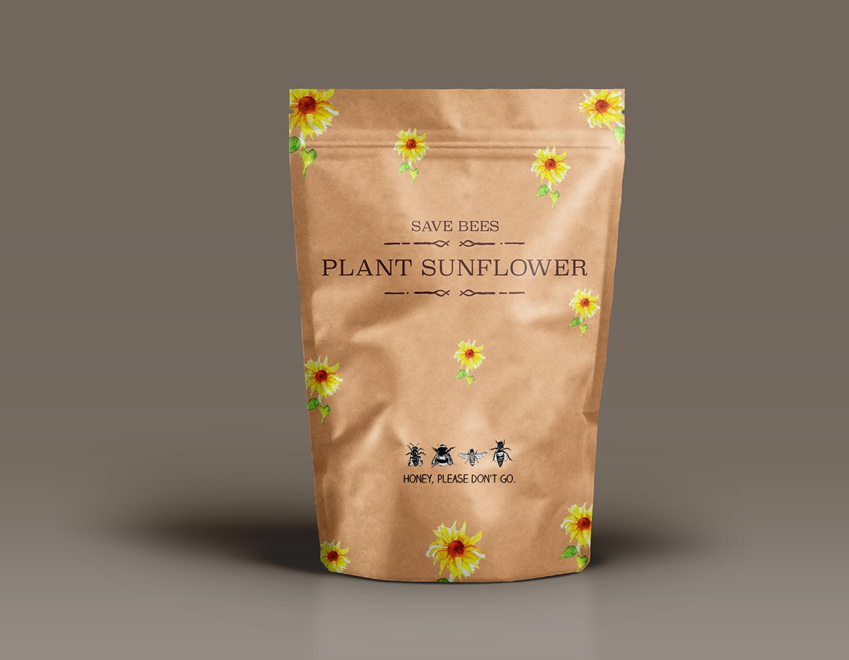 bees awareness design package eco bag ringling college campaign Supermarket marketing   poster planting seeds lavender sunflower poppy seed