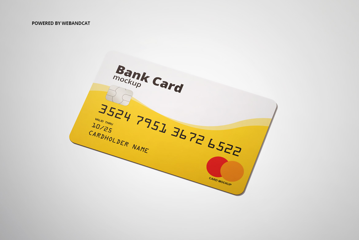 Bank card plastic shop business Mockup Bonus id card membership plastic card mockup