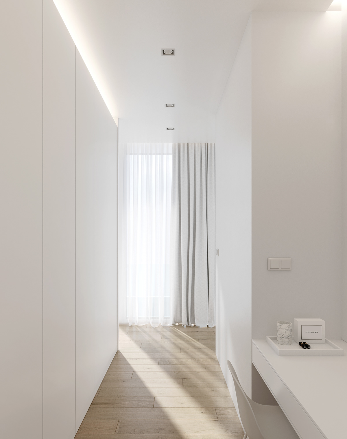 CGI Render corona coronarenderer bedroom design minimalist minimal interiordesign